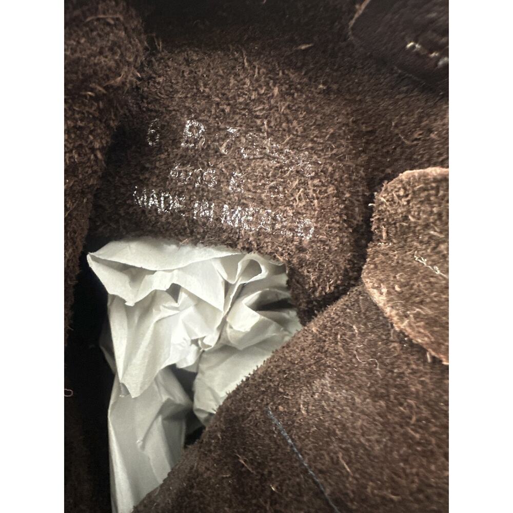 Frye Veronica Slouch Boots Women's 6 B Brown Leather Boho Grunge Moto Buckle - Picture 12 of 16